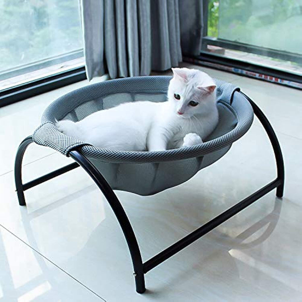 JUNSPOW Cat Bed Dog/Pet Hammock Bed Free-Standing Kitty Sleeping Cat Supplies Pet Supplies Whole Wash Stable & Breathable Easy Assembly Indoors