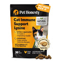 Cat Immune Support Lysine – Allergy Relief & Immune Health Supplement for Cats with L-Lysine, Colostrum, Quercetin & Omega-3 – Soothes Sneezing