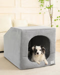 Hovicaed Indoor Dog House for Extra Large Medium Small Sized Dogs - Dog Tent with Washable Removable Cover, Pet Orthopedic Dog Cave Bed Egg-Crate