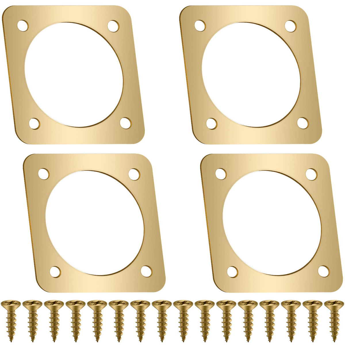 4 Pieces Metal Bird House Guard with Copper Portal Bird House Replacement for Eastern Bluebird Birdhouses(1 1/8 Inch Inner Diameter)