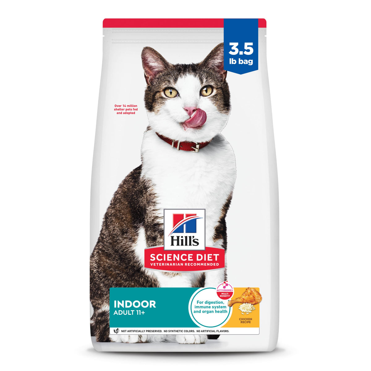 Hill's Science Diet Senior 11+ Indoor Dry Cat Food, Chicken, 3.5 lb. Bag