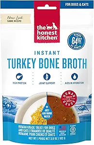 The Honest Kitchen Human Grade Daily Boosters: Instant Turkey Bone Broth With Turmeric, 3.6 Oz