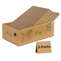 Cat Scratcher, 5 Packs in 1 Cardboard Box Cat Scratching Pad for Indoor Cats and Kitten, Cat Scratch Pad to Protect Furniture, Large Size