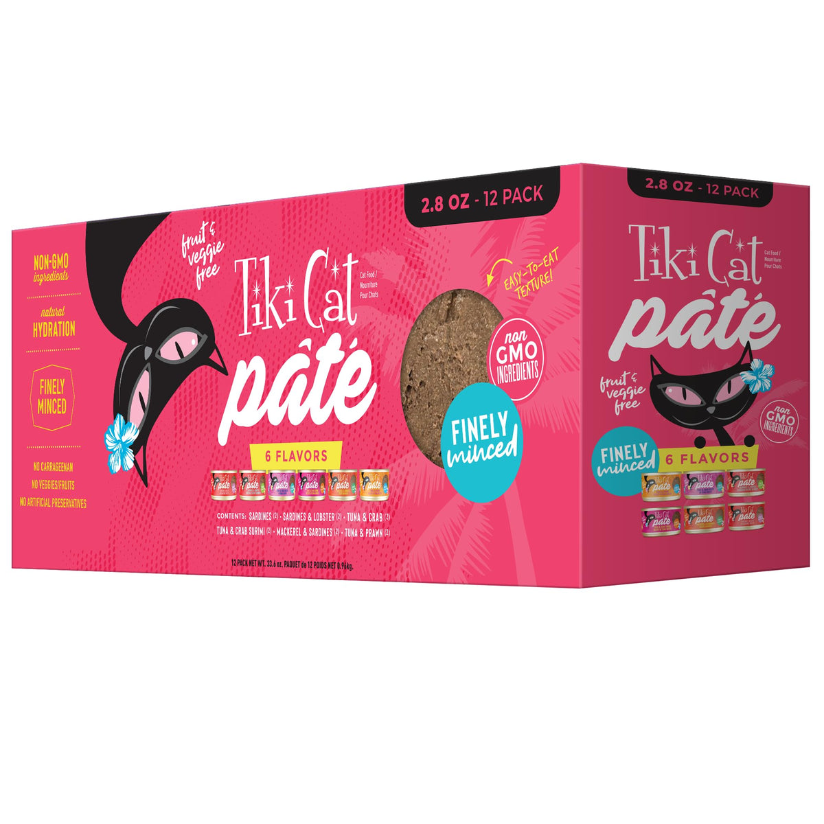 Tiki Cat Grill Pâté Wet Cat Food, Variety Pack, 2.8 oz. Cans (12 Count)