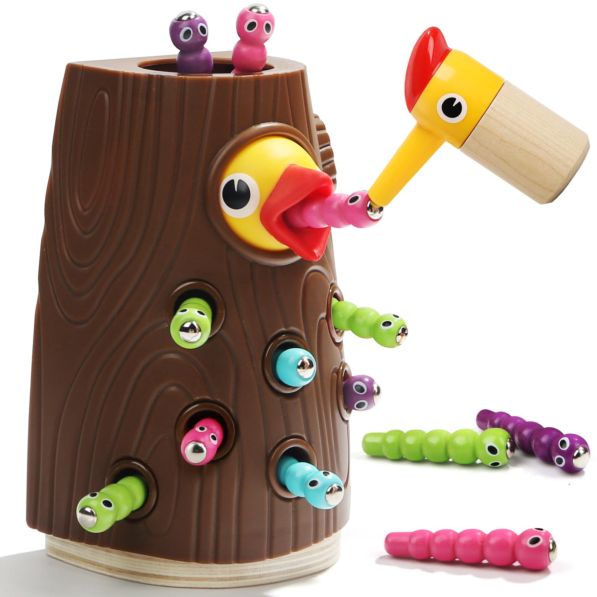 TOP BRIGHT Montessori Toys for 2 Year Old - Magnetic Bird Feeding Games for 2 Year Olds, Learning Toys for Toddlers 2-4 Years, Fine Motor Skills Toy