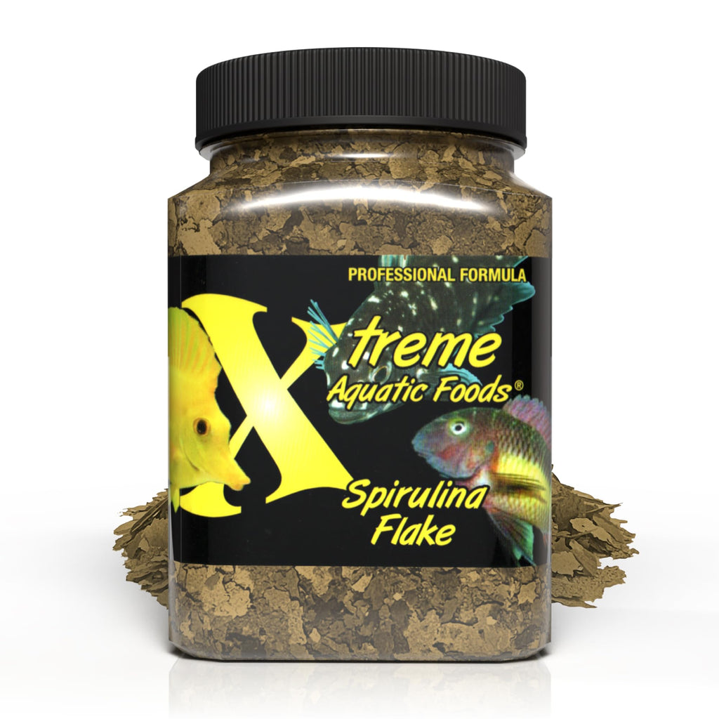 Xtreme Spirulina Flakes - Balanced Herbivorous Diet for Tropical and Marine Fish, Enhanced Health, Vibrant Colors - USA Farm Grown - Ideal for