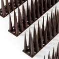 OFFO Bird Spikes Pigeon Outdoor Spikes for Cat Keep Birds Raccoon Woodpecker Away Covers 8 Feet(2.44m), Brown