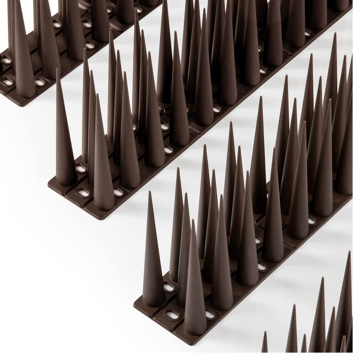 OFFO Bird Spikes Pigeon Outdoor Spikes for Cat Keep Birds Raccoon Woodpecker Away Covers 8 Feet(2.44m), Brown