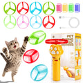 BABORUI Cat Toy Disc Launcher, Rechargeable Interactive Cat Fetch Toy Launcher with 8 Flying Discs, Flying Enrichment Toys for Indoor Bored Kittens