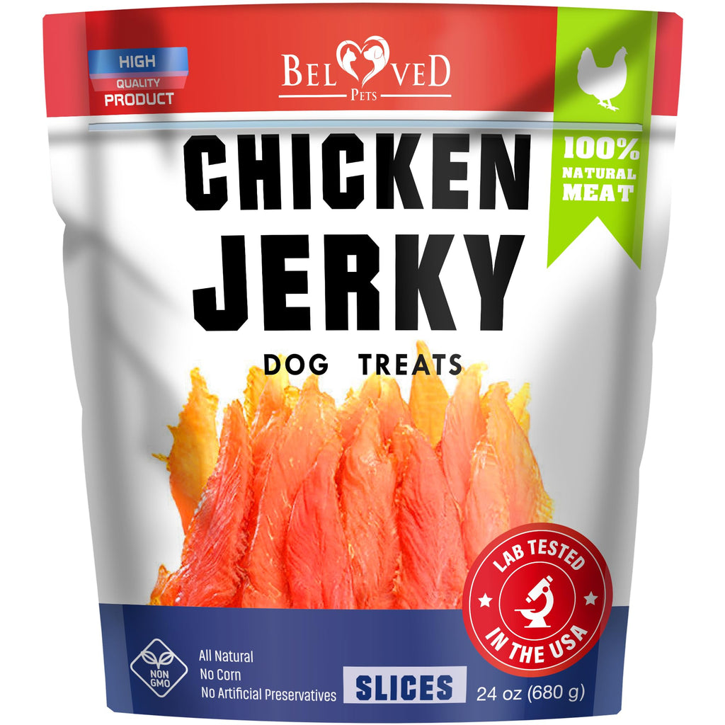 Beloved Pets Dog Treats Chicken Jerky 1.5 lb – Dog Food & High Protein Chews for Large, Medium & Small Breeds – Natural Healthy Training Snacks