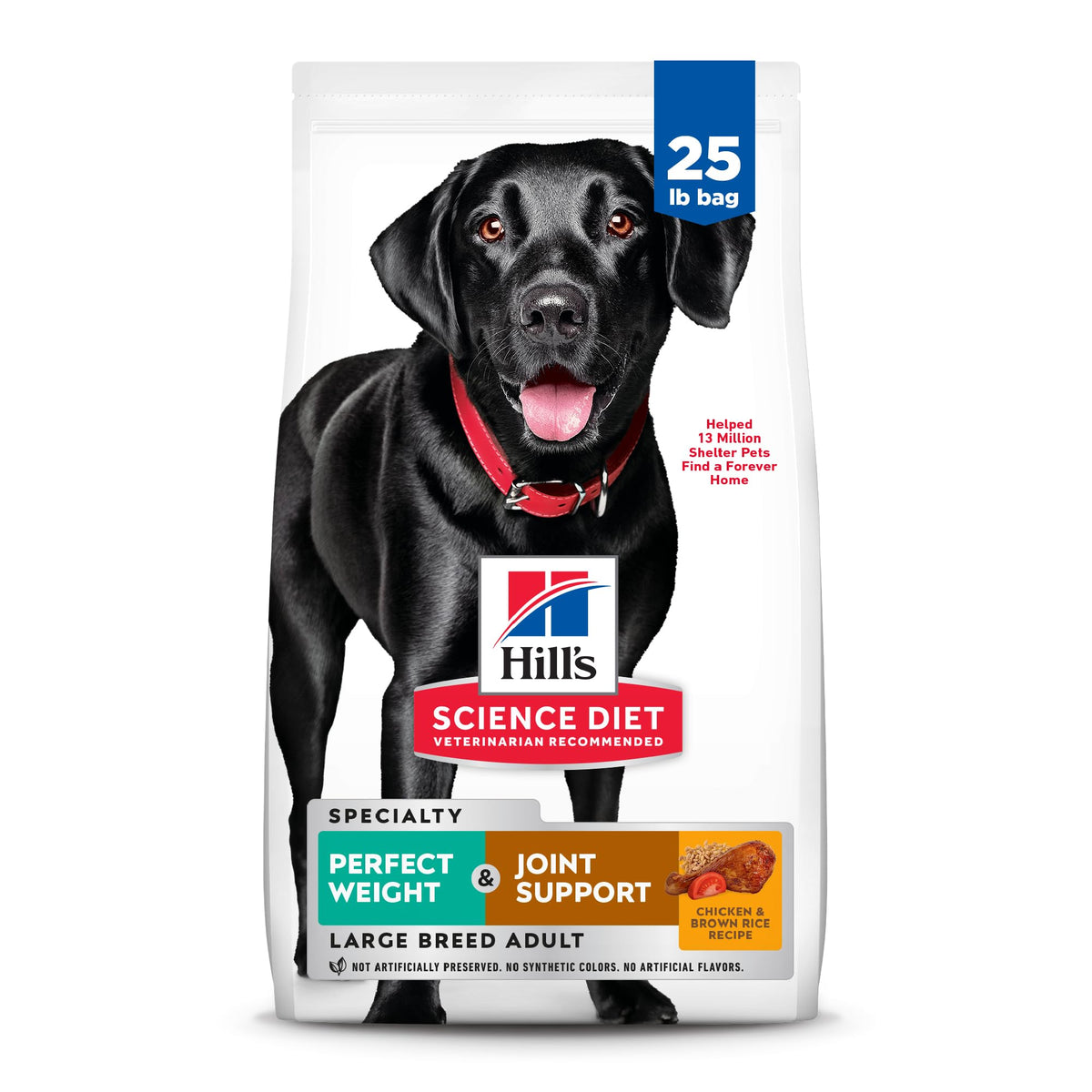 Hill's Science Diet Adult Perfect Weight & Joint Support Large Breed Dry Dog Food, Chicken, 25 lb. Bag