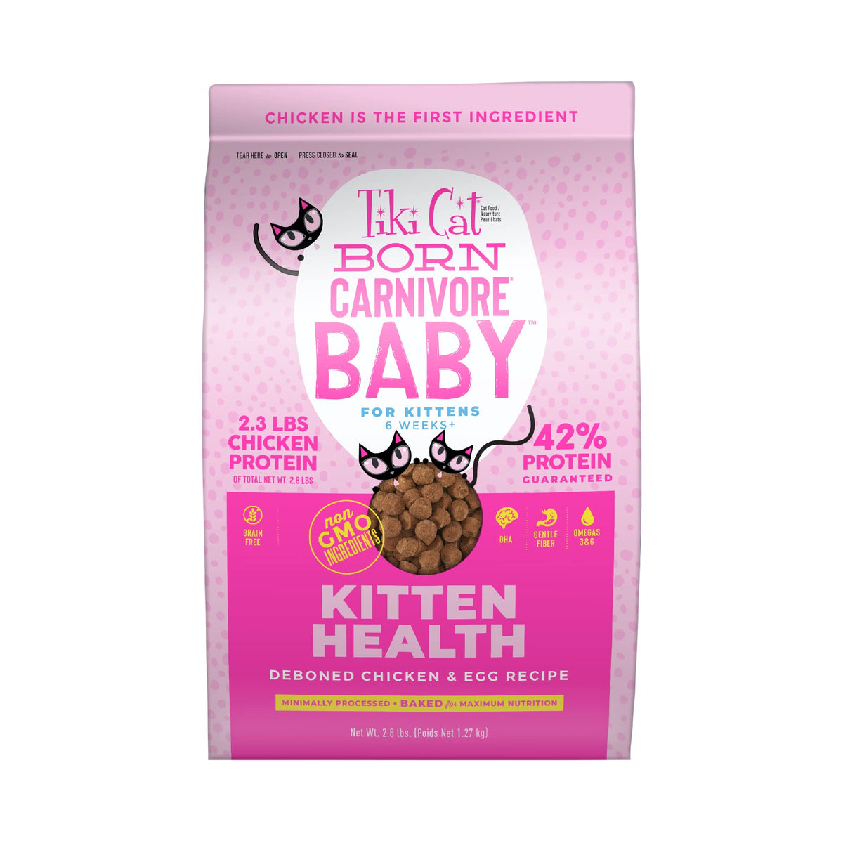 Tiki Cat Born Carnivore Baby, Chicken & Egg, 2.8 lbs Bag