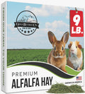 9lb Farm Fresh, USA Grown, Organic Alfalfa Hay for Rabbits, Guinea Pigs, Chinchillas, Goats, Hamsters & Ferrets - Rabbit Food Rich in Protein & Fiber