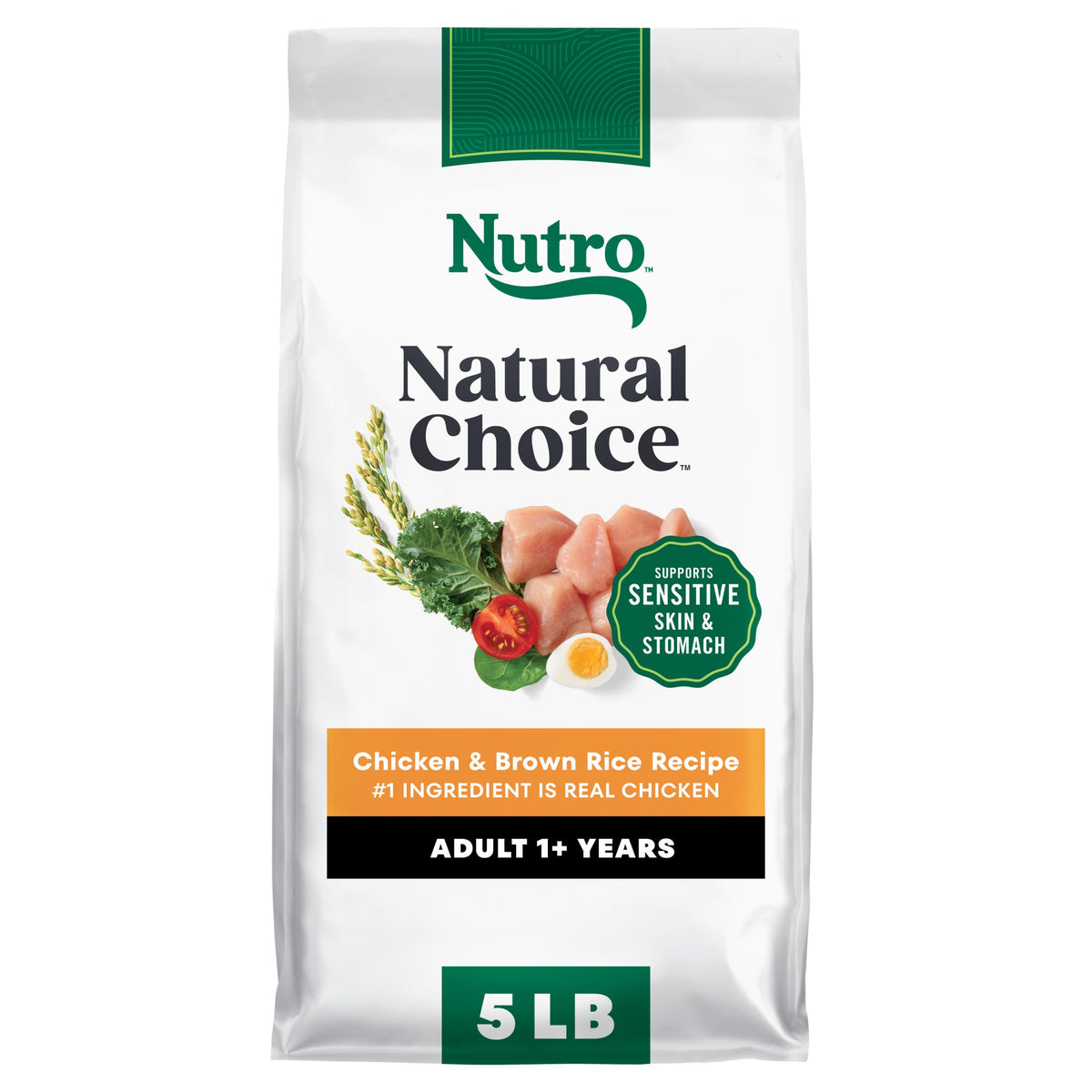 Nutro Natural Choice Dry Dog Food, Adult Dog Food Dry Chicken and Brown Rice Recipe, 5 lbs.