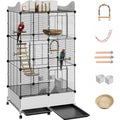 Encrypted Bird Cage Large Bird Cages 57-Inch, Top Storage Space, Bottom Splash Guard with Essential Bird Supplies – Durable & Spacious Aviary