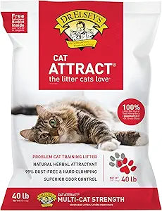 Dr. Elsey's Premium Clumping Cat Litter - Cat Attract - 99% Dust-Free, Low Tracking, Hard Clumping, Superior Odor Control, Natural Herbal Attractant