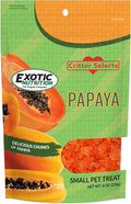 Exotic Nutrition Papaya Treat 1/2 LB - Healthy Natural Dried Fruit Treat - Rabbit, Guinea Pig, Hamster, Gerbil, Rat, Parrot, Sugar Glider, Squirrel