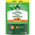 Greenies Feline Pill Pockets for Cats Natural Soft Cat Treats, Chicken Flavor, 3 oz. Pouch (85 Treats)