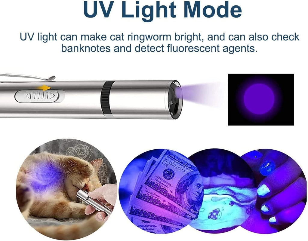 Cat Toy Pointer for Indoor, Cat Mouse Toys Wand Light Pet Interactive Toys to Keep Cat Busy, for Kitten Cat Dog Chase Play