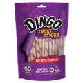 Dingo Twist Sticks Rawhide for Dogs, Made with Real Chicken, 50 Count