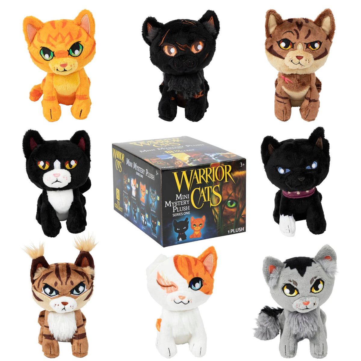 Warrior Cats Mini Mystery Plush, Series 1, Book Series, Mystery Plush Box, Blind Box, 1 of 8 Possible, Official Merch