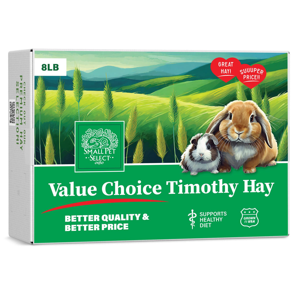 Small Pet Select Value Choice Timothy Hay for Rabbit, Guinea Pig, Bunny, Chinchilla and Other Small Animals, Premium Natural Hay Grown in The US, Pet
