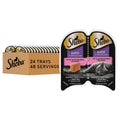 Sheba Perfect Portions Wet Cat Food Pate Sustainable Salmon Entree, 2.6 oz. Twin-Pack Trays, Cat Food Wet Recipe (24 Count, 48 Servings)