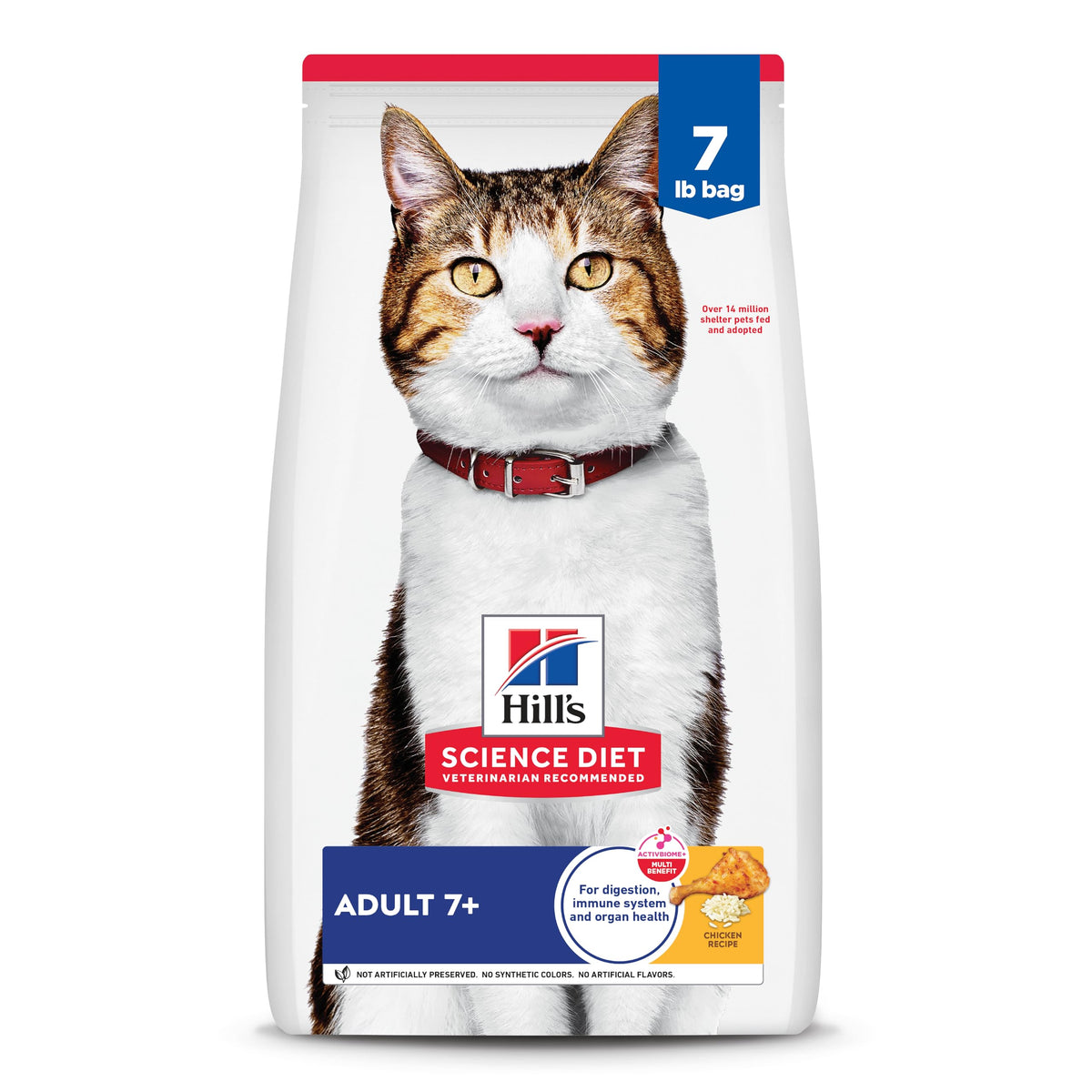Hill's Science Diet Adult 7+ Dry Cat Food, Chicken, 7 lb. Bag