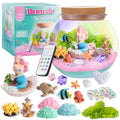 JOYEEMAX Mermaid Light-Up Terrarium Kit for Kids - LED Night Light Birthday Gift for Girls Ages 4 5 6 7 8-12 Year Old - Mermaid Toys for Girls - DIY