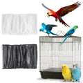 2Pcs Bird Cage Seed Catcher - Black White Bird Cage Cover, Birds Cages Netting Skirt Birds Cages Seed Catcher Guard for Parrot Parakeet Enclosures