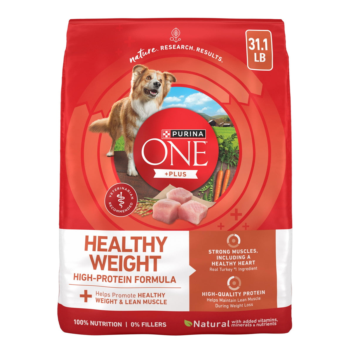 Purina ONE Plus Healthy Weight High-Protein Dog Food Dry Formula - 31.1 lb. Bag