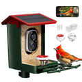 Smart Bird Feeder with Camera Solar Powered, 2K HD Video, AI Bird Species Identification, Instant Arrival Alerts, Weatherproof Design for Effortless