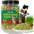 Just Try Cat Treats for Indoor Cats Hairball Control Natural Salmon Healthy Cat Grass Treats Kitten Snacks Training Biscuits Catnip for Cats Dental