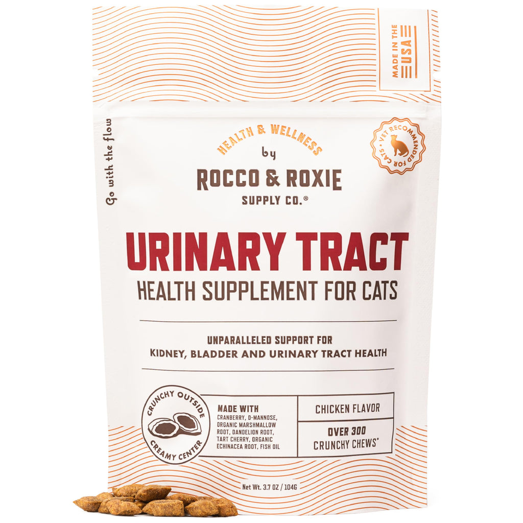 Rocco & Roxie Cat Urinary Tract Health Supplement, Cranberry and D-Mannose for Bladder, UT and Kidney Support for Cats, Vet-Recommended