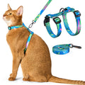 Cat Harness and Leash Set - Escape Proof Adjustable Cat Harness, Comfortable Soft Lightweight, Use Safe & Easy, Walking Travel Kitten Harness for
