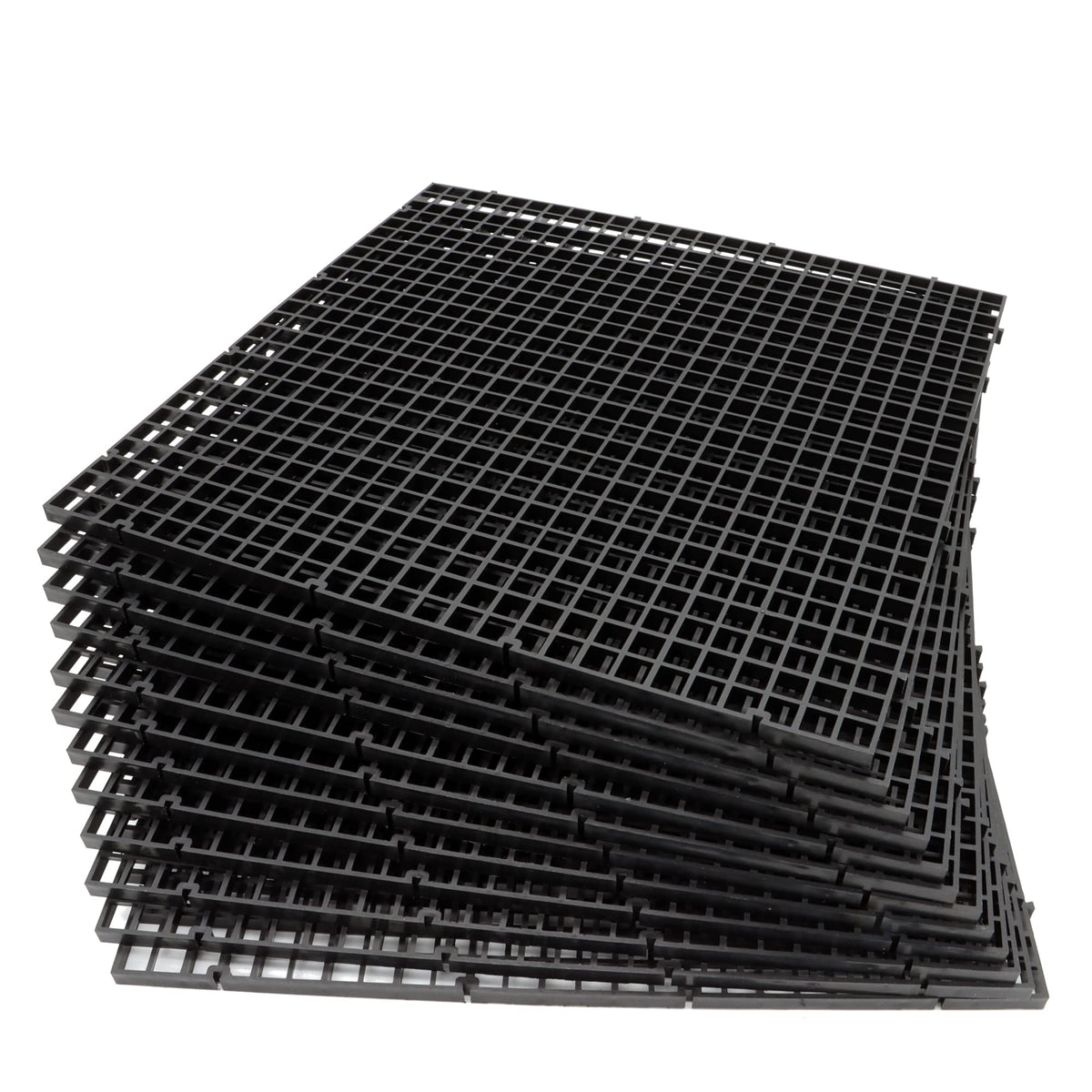 ALEGI 12 Pcs Aquarium Fish Tank Divider Plastic Egg Crate Aquarium Filter Bottom Tray Grid Isolation Board Partition Net Pane Separator (L 12pcs