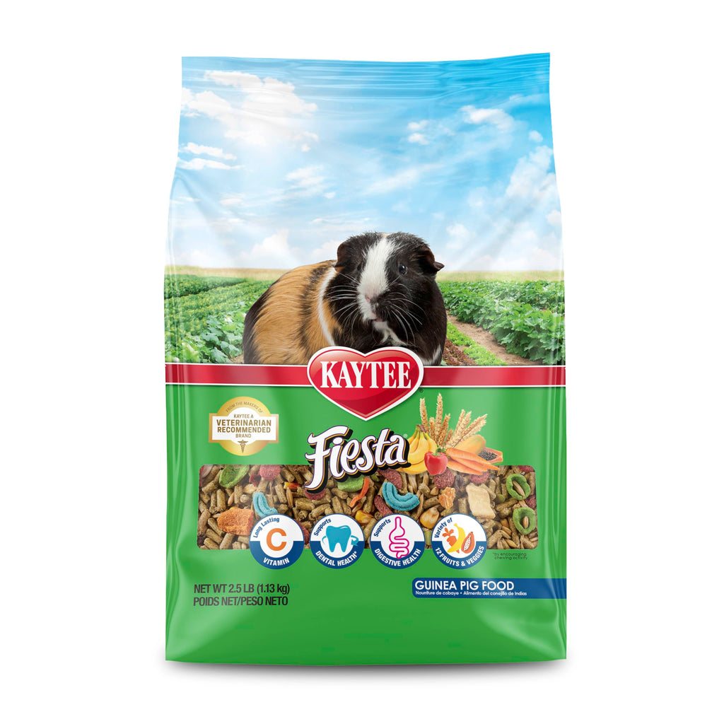 Kaytee Fiesta Guinea Pig Food, Nutritious and Fun Blend, Supports Dental Health and Digestion, 2.5 pounds