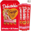 Delectables Squeeze Up Creamy Squeezable Puree, Lickable Wet Cat Treats, Grain Free, No Added Fillers, No By-Products, No Added Preservatives, 0.5