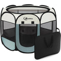Siedihit Dog Cat Playpen, Puppy Pet Playpen Indoor for Small Dog Crate Tent Cage Outdoor, Portable Pop Up Dogs Enclosure Kennel with Carrying Case
