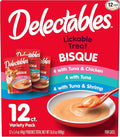 Delectables Bisque Lickable Wet Cat Treats - Chicken, Tuna & Shrimp, 12 count
