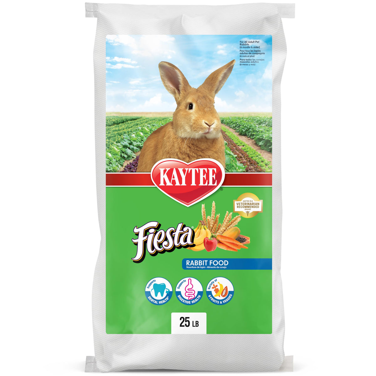 Kaytee Fiesta Rabbit Food Flavor Medley 25 Pounds