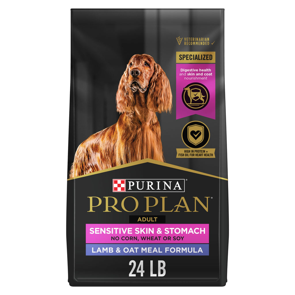Purina Pro Plan Sensitive Skin and Sensitive Stomach Dog Food Lamb and Oat Meal Formula - 24 lb. Bag