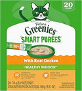 Greenies Feline Smart Purees Healthy Indoor Lickable Cat Treats with Real Chicken, 0.49 oz. Tubes, 20 Count