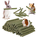 100PCS Timothy Hay Sticks for Rabbits Guinea Pigs Chinchillas Chew Treats, Natural Timothy Grass Molar Teeth Stick Bunny Chew Toys for Rabbits