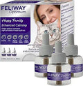 FELIWAY Optimum Cat Calming Diffuser Refill (3 Pack, 90 Day Supply) – Cat Pheromone Diffuser Refill for Advanced Support to Reduce Stress, Spraying