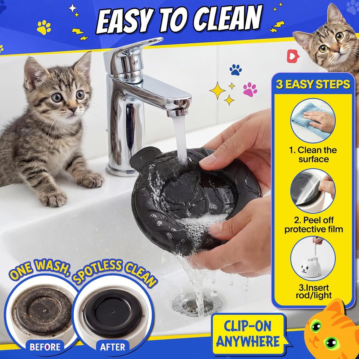 Interactive Cat Toys for Indoor Cats - Automatic Flying Bird Feather Toy, USB Rechargeable Electric Cat Teaser with Sticky Suction Base, Smart Motion