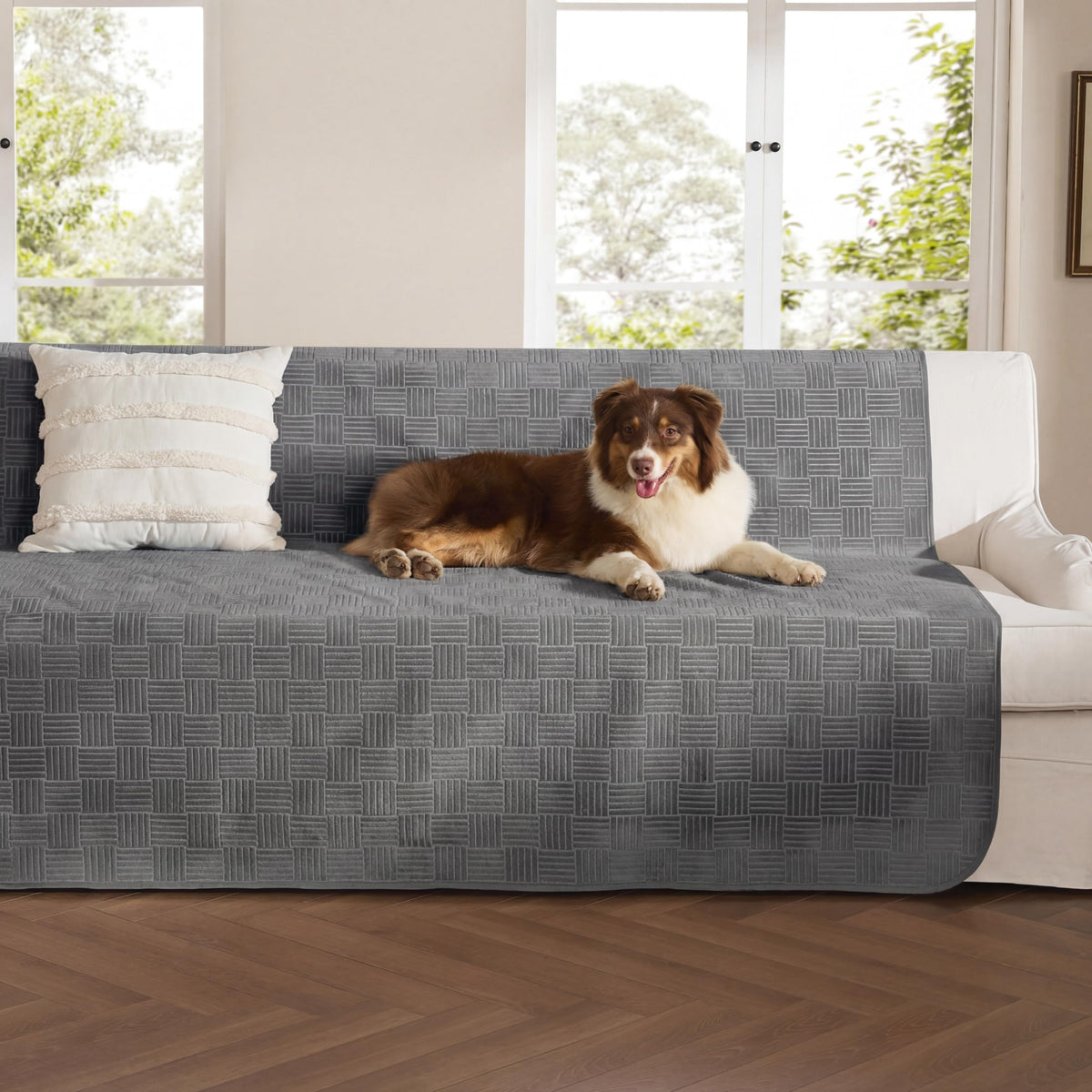 Bedsure Waterproof Couch Cover for Dogs Washable - Waterproof Blanket for Large Dogs Couch Sofa Bed Cozy, Lightweight Furniture Protector for Pet Cat