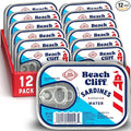 Beach Cliff Sardines in Water, 3.75 oz Can (Pack of 12) - Wild Caught Sardines - 12g Protein per Serving - Gluten Free, Keto Friendly