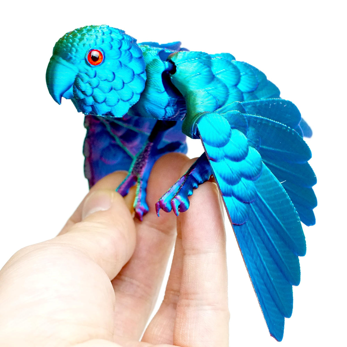 3D Printed Parrot Fidget Toys,Bird with Flexible Wing,Threedee Printing Animals Stuff,Home Office Decor Skeleton Dragon,Festival Gifts Action