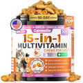Taurine for Cats Vitamins Treats, 15 in 1 Cat Multivitamin Support Joint, Skin Coat, Digestion, Immunity & Energy, 500 Crunchy & Creamy Chews with